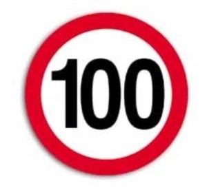 Таблица "лимит" скорости 100 км/г 200мм