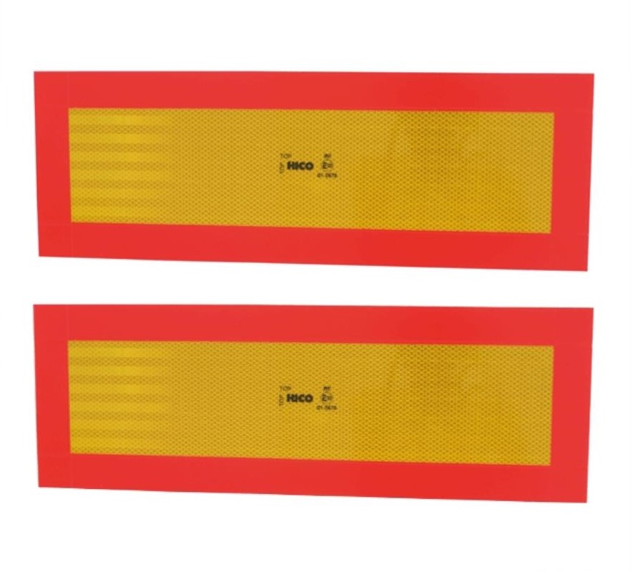 Светоотражающие дорожные таблицы для трейлеров (2 шт) RF 565×196мм