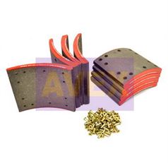 Накладки гальм. з заклепками 1-рем. 19036 (419x178) (93684/l9 6.35x1.9 96)