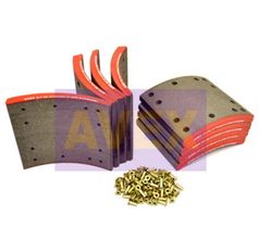 Накладки гальм. з заклепками 2-рем. 19036 (419x178) (93684/l9 6.35x1.9 96)