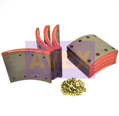 Накладки гальм. з заклепками 1-рем. 19283 21.2-17.8 (420x178) (93251 8x15 64)