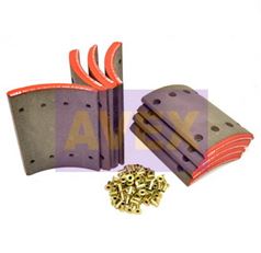 Накладки гальм. з заклепками 1-рем. 19574 18.5-12.0 (300x200)(93251 8x15 64)