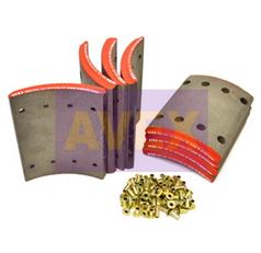 Накладки гальм. з заклепками 2-рем. 19574 19.0-13.0 (300x200)(93251 8x15 64)