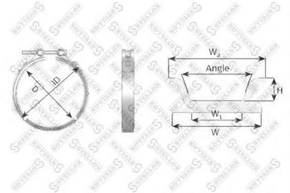 Xомут глушителя (м) d=121-133mm