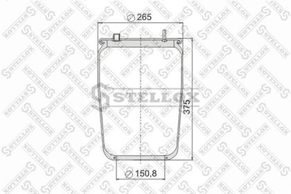 Пневмопод. без ст. h375 3шп.m10треуг 2отв.шт.m16смещ28и45.без отбн:1отв.d150.8