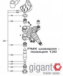Ремонтний комплект шкворня (на 1 сторону)