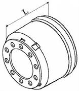 Барабан тормозной SAE 305x150 L=206