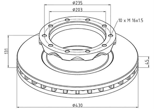 Диск тормозной ESD 010 11