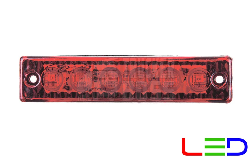 Габаритный фонарь светодиодный Красный 24v 6LED NOKTA