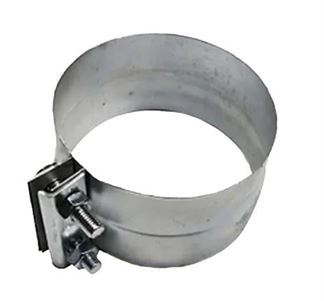 Хомут на гофрированную трубу нержавеющая сталь 128 мм