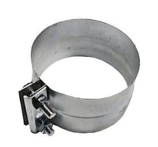 Хомут на гофрированную трубу нержавеющая сталь 80 мм
