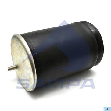 Пневморессора SAF (металевий стакан) (2 шп. M12 по центру,1 отв. штуц. M22х1.5мм) 1DK258747 \9463280