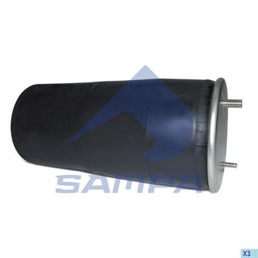 Пневморессора без стакана BPW 4941NP02, BPW30 (1 шп. M12,1 отв. M18х1.5мм) (d259x527) \0542941250 \