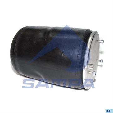 Пневморессора без стакана DAF 95, 836MB (3 шп., 1шт. M16х1.5мм с отбойником) (d265x375) \0513985 \ S