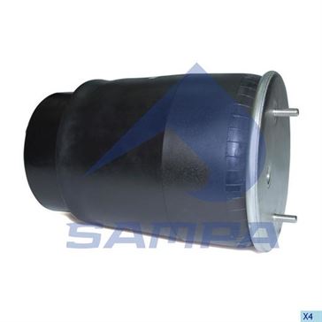 Пневморессора со стаканом в сборе (пластик)BPW 30K 940MBP30 (2шп.M12 смещены,1отв.штуц.M22х1.5мм) (d