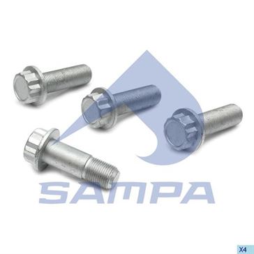 Болт SAF кріплення диска гальмівного комплект 4 шт. / 075.619 / 3434366000