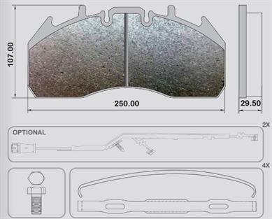 Гальмівні колодки (29174)