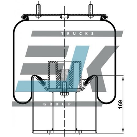 Пневмоподушки ROR, KOGEL, SMB 4157NP04 з метал. стаканом