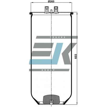Пневмоподушка RVI 4912NP08 без стакану