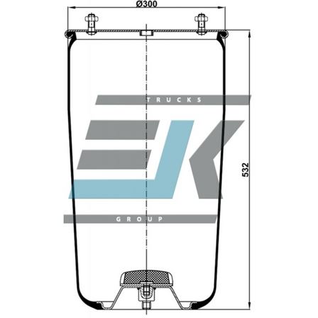 Пневмоподушка BPW 4881NP02 без стакану