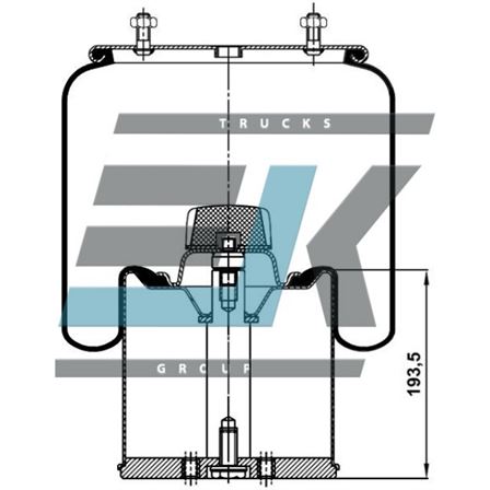 Пневмоподушки BPW 941MB ** CA с металлическим стаканом