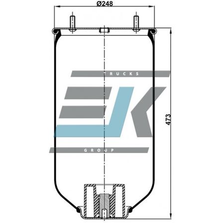Пневмоподушка ROR, KOGEL, SMB 4157NP04 без стакана