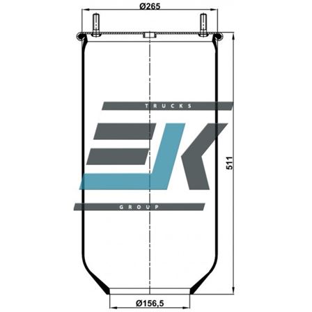 Пневмоподушка SAF 4023NP03  SA без стакана