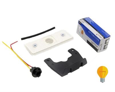 Фонарик габаритный белый с лампой W3W 24V