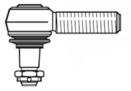 Накінечник рульової тяги, різьба права