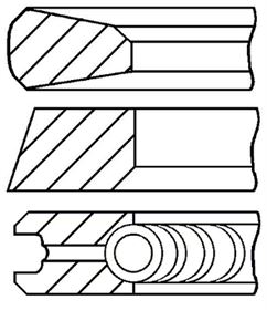 Кільця поршня (F2-6L912D) (D = 100мм)