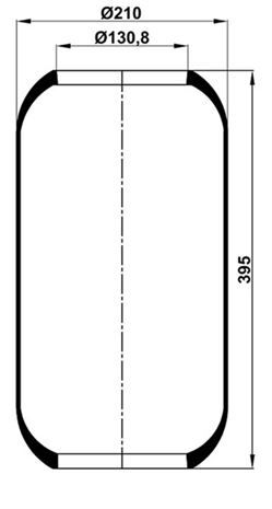 Пневмо-ресора 644N DAF, MB