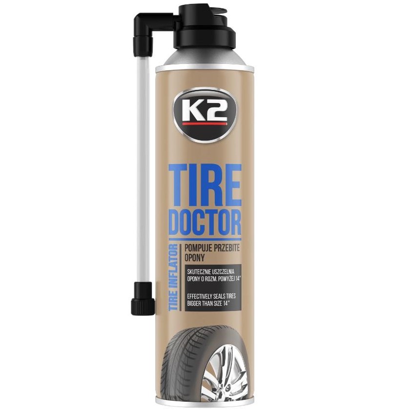 Герметик для усунення проколів шин K2 Tire Doctor аерозоль 500 мл 