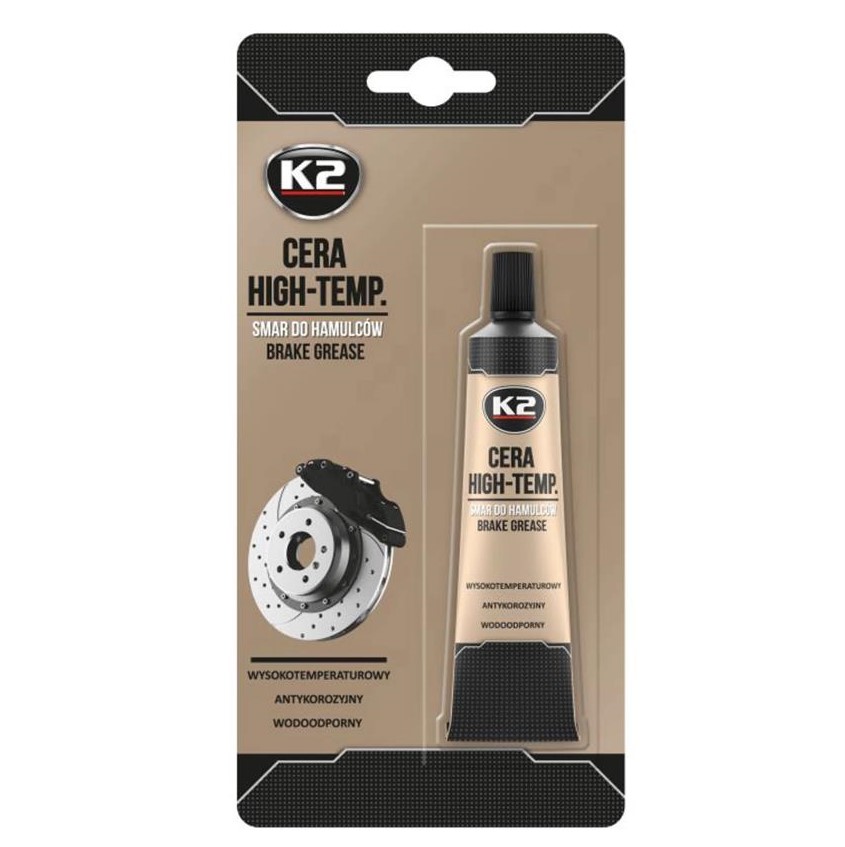 Мастило для гальмівної системи K2 CERA HIGT-TEMP пластичне синтетичне чорне 18 мл 