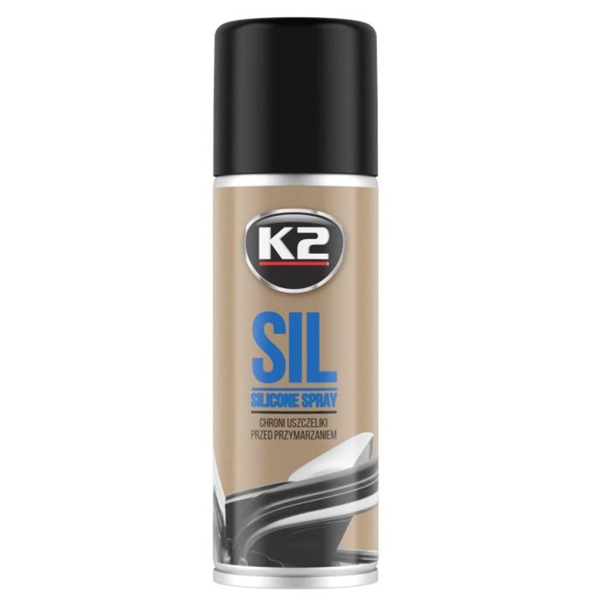 Мастило для гуми та пластику K2 Sil Aero рідке силіконове прозоре аерозоль 150 мл 