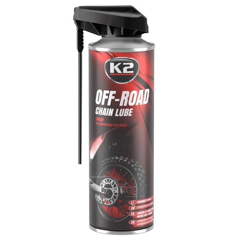 Мастило для ланцюгів K2 Off PRO Chain Lube рідке синтетичне прозоре аерозоль 500 мл 