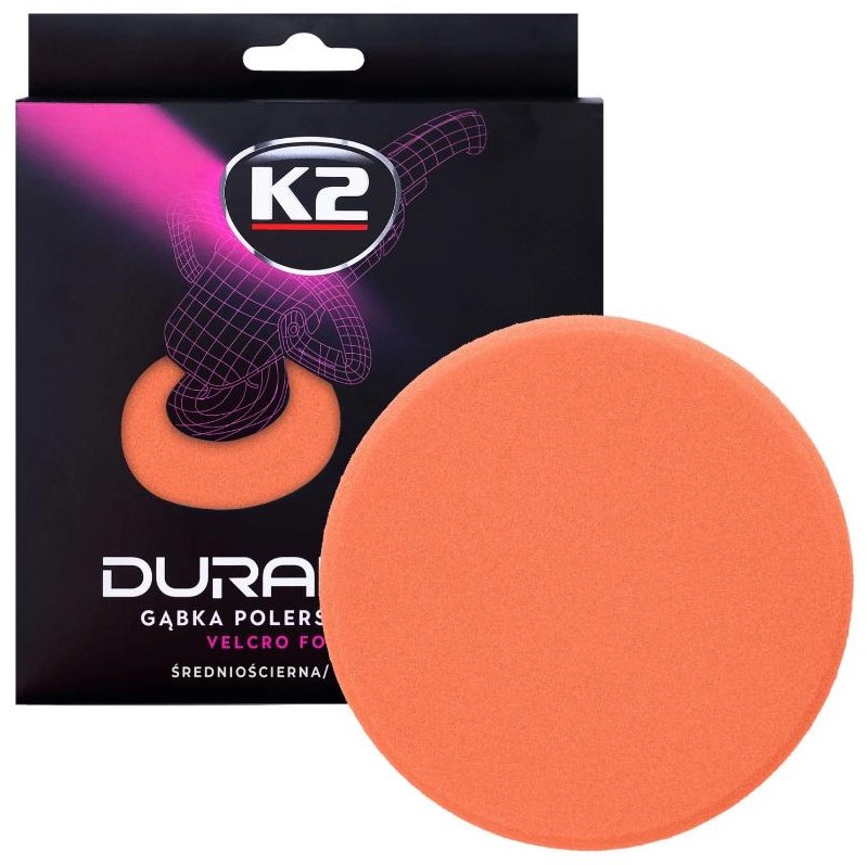 Губка для полировки K2 Duraflex на оранжевой липучке 150 мм х 25 мм 