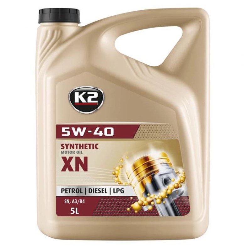 Олива моторна K2 Synthetic Premium SN/CF XN 5W-40 5 л