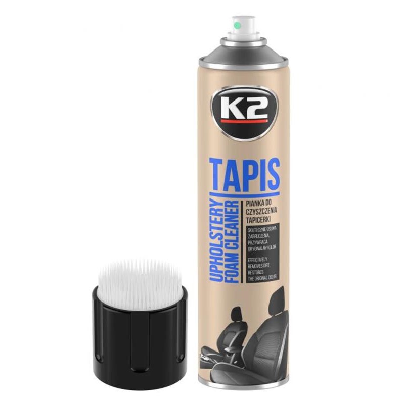 Очиститель для обивки салона K2 Tapis Aero со щеткой 600 мл 