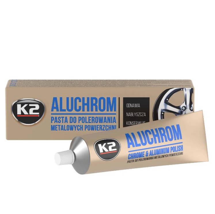 Паста для полірування хромованих деталей K2 Aluchrom 120 г 