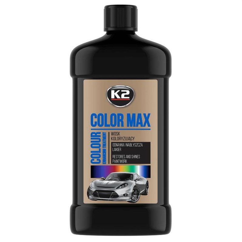 Поліроль восковий для кузова K2 Color Max чорний 500 мл 