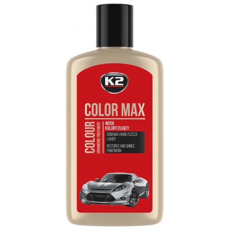 Полироль восковой для кузова K2 Max Color красный 250 мл 