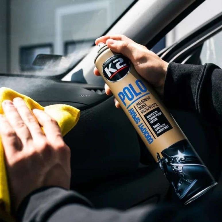 Поліроль для пластику K2 Polo Cockpit "Кава" прозорий аерозоль 750 мл 