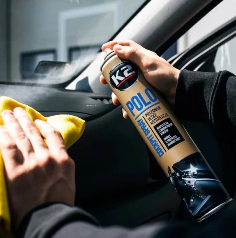 Поліроль для пластику K2 Polo Cockpit "Полуниця" прозорий аерозоль 750 мл 