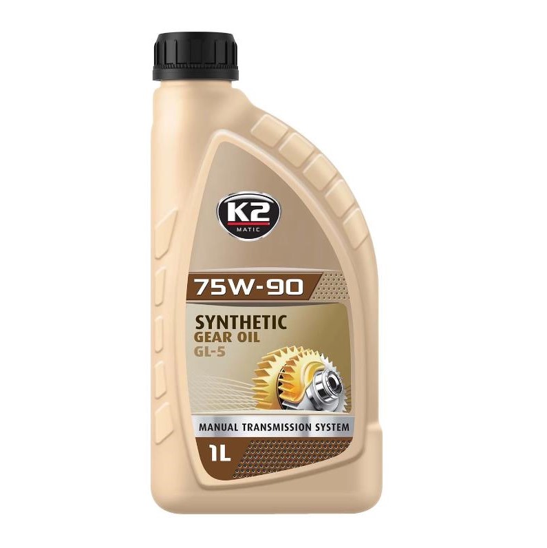 Олива трансмісійна K2 Synthetic Gear Oil GL-5 75W-90 1 л 