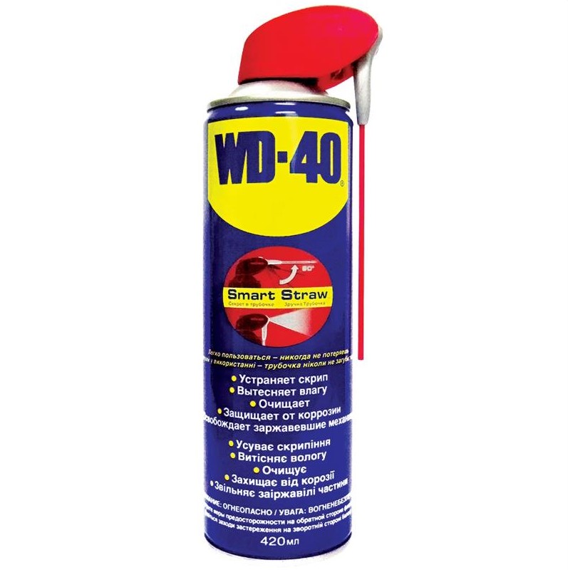 Мастило універсальне WD-40 Smart Straw рідке мінеральне прозоре аерозоль 420 мл 