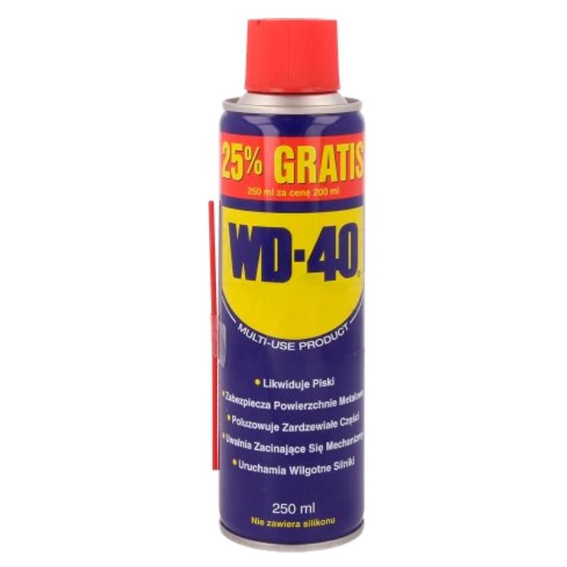 Мастило універсальне WD-40 рідке мінеральне прозоре аерозоль 200 мл + 50 мл 