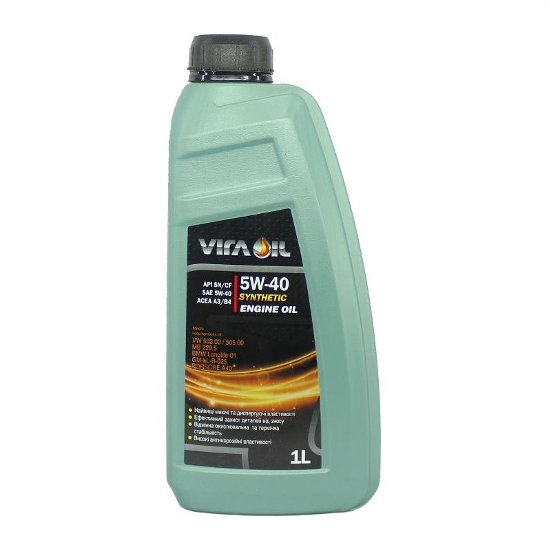 Олива моторна SYNTHETIC SN/CF A3/B4 5W-40 1 л VW 502.00/505.00  MB229.5  BMW Longlife-01 