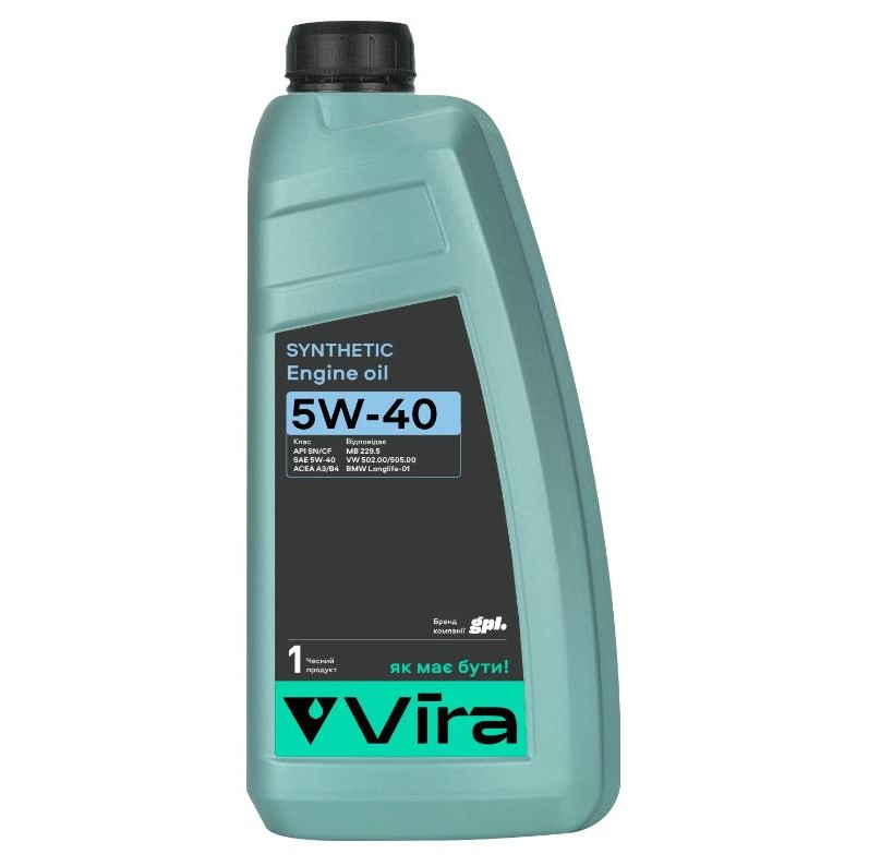 Олива моторна VIRA Synthetic 5W-40 1 л 