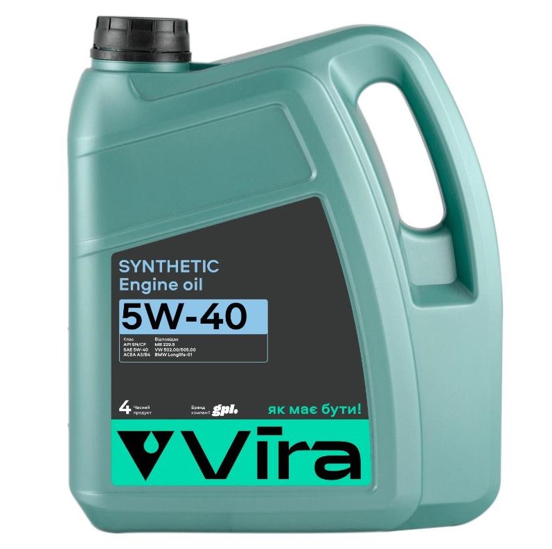 Олива моторна VIRA Synthetic 5W-40 4 л 