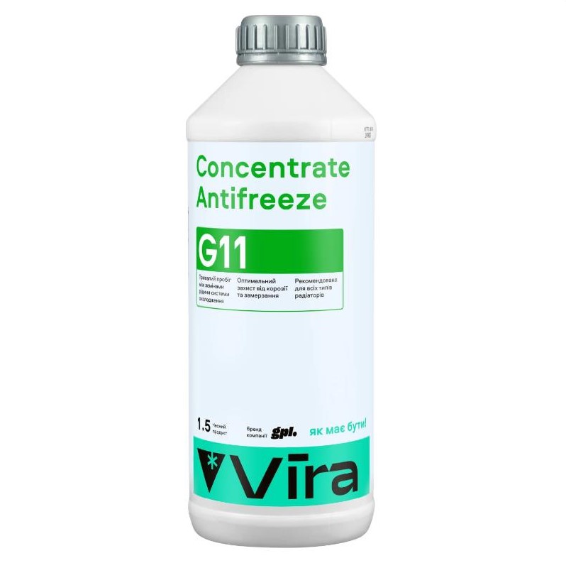 Рідина охолоджуюча VIRA Concentrate Antifreeze G11 зелена концентрат 1,5 л 